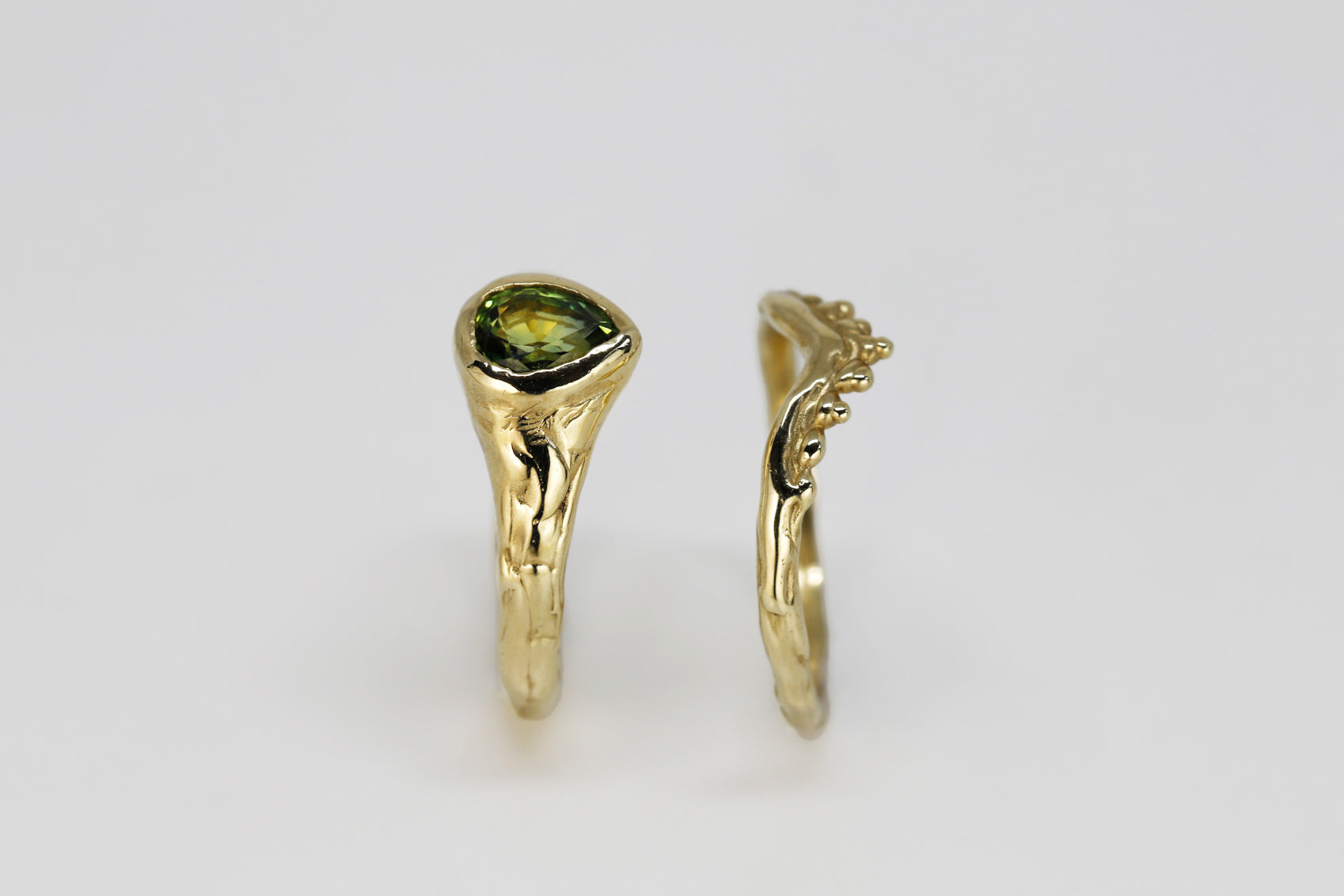Leaf Sapphire and Stacker Pair