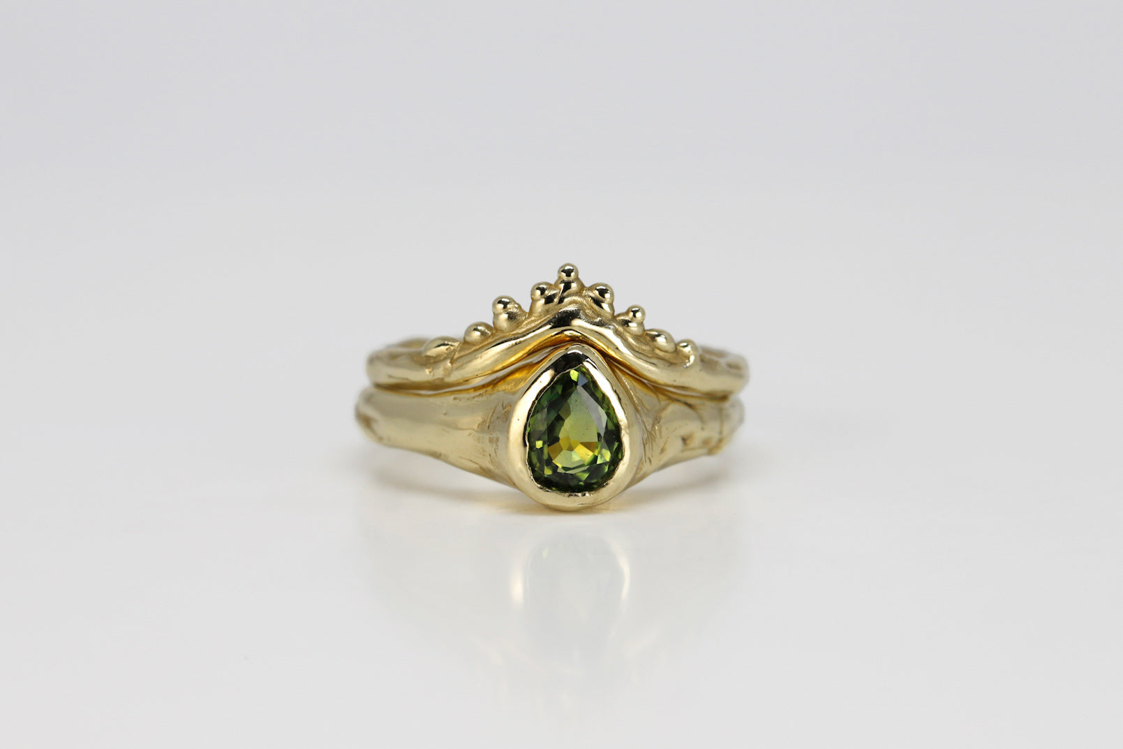 Leaf Sapphire and Stacker Pair