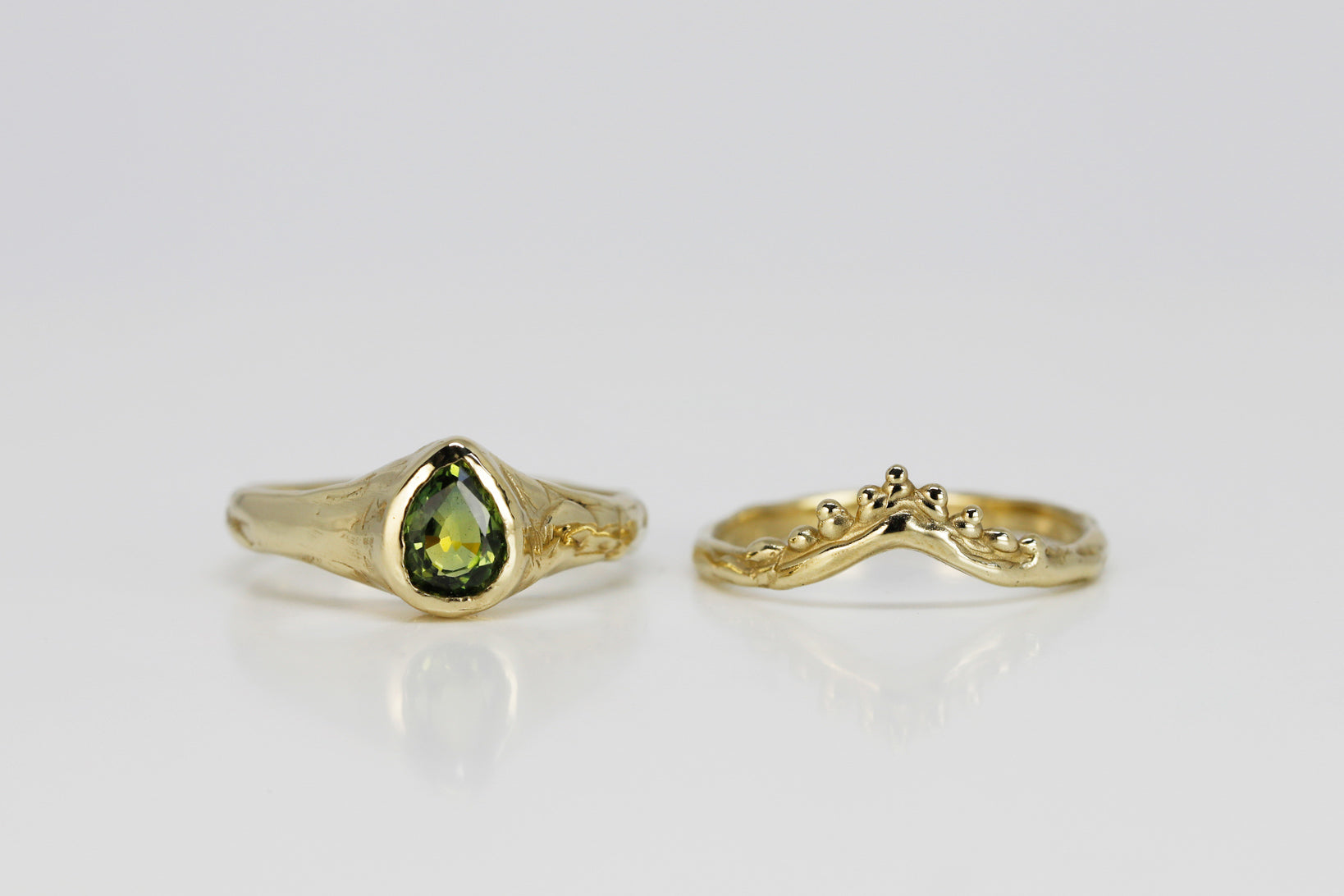 Leaf Sapphire and Stacker Pair