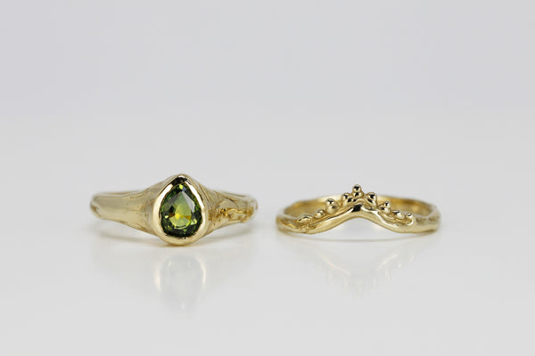 Leaf Sapphire and Stacker Pair